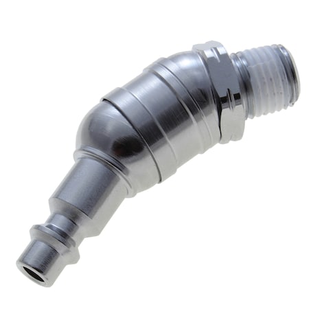 Free-Angle Plug, Free Angle, Industrial, 1/4" Body Size, 1/4" Male NPT NFAP-N2M-UA